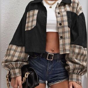 Black plaid jacket